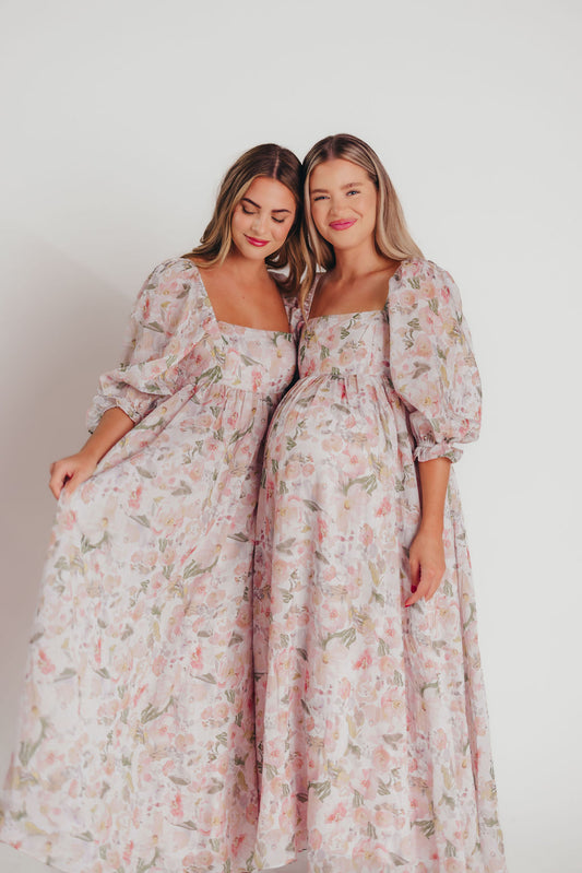 Mona Maxi Dress in August Floral - Bump Friendly - Inclusive Sizing (S-3XL)