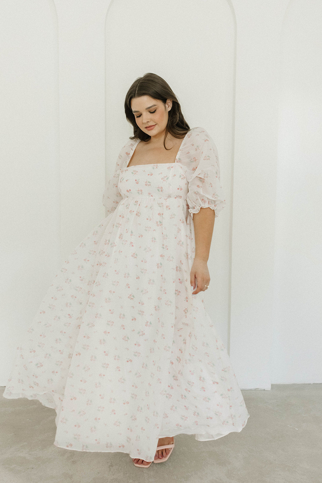 *New* Mona Maxi Dress with Smocking in Blush Floral - Bump Friendly & Inclusive Sizing (S-3XL)