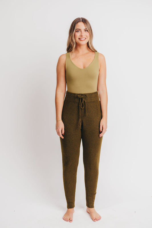 Dawson Sweater Knit Jogger in Olive