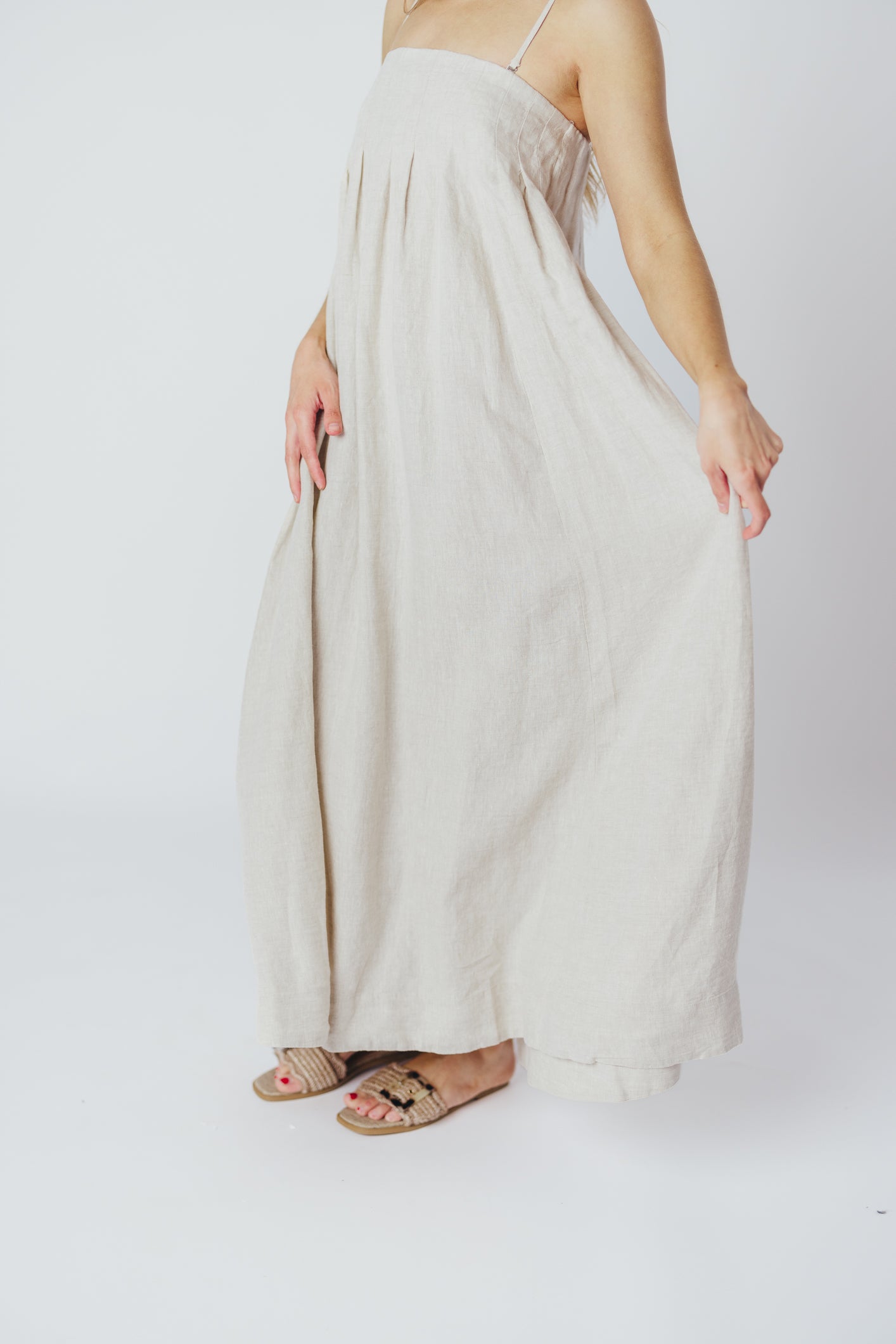 Zabina Maxi Dress in Linen - 100% Linen