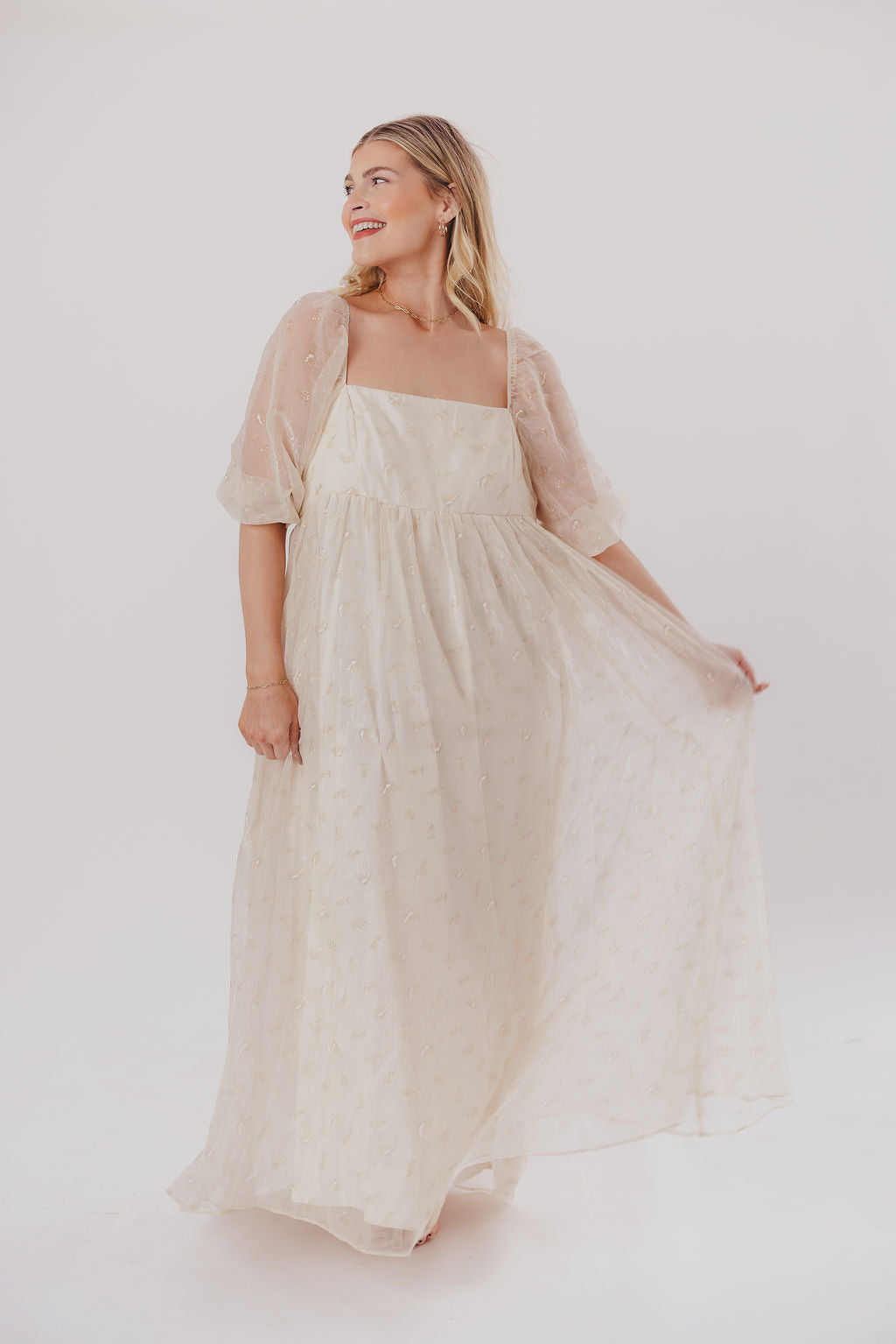 Mona Maxi Dress with Smocking in Butter Floral - Bump Friendly (S-3XL)