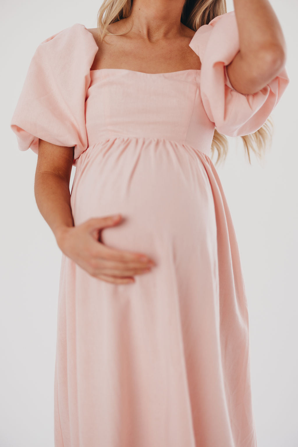 Hamilton Midi Dress in Pink - Bump Friendly (S-XL) - Sign up for Restocks Early May
