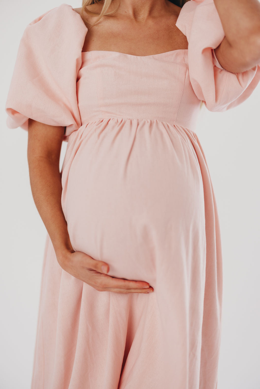 Hamilton Midi Dress in Pink - Bump Friendly (S-XL) - Sign up for Restocks Early May