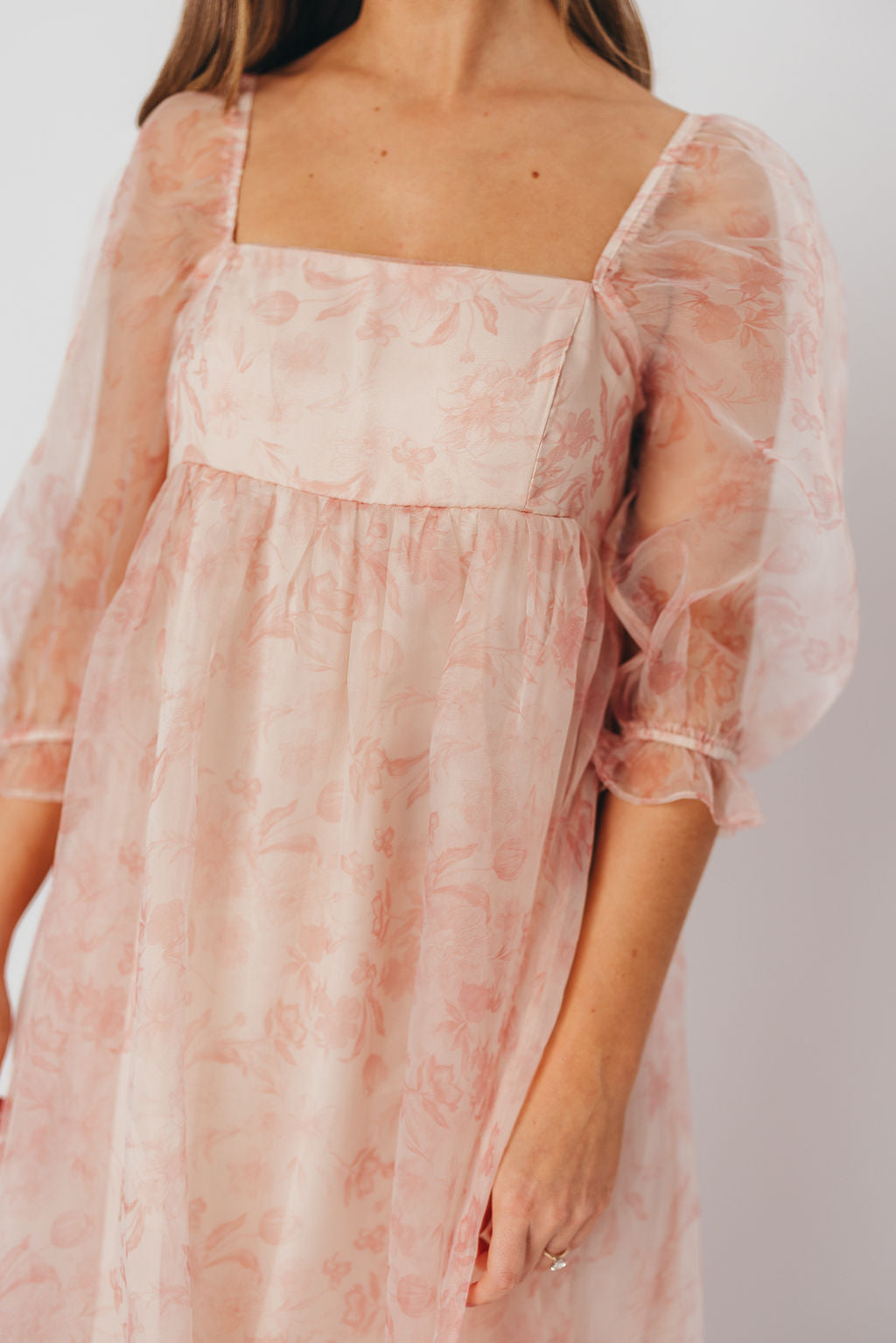 *New* Mona Maxi Dress with Smocking in Pink Floral - Bump Friendly & Inclusive Sizing (S-3XL)