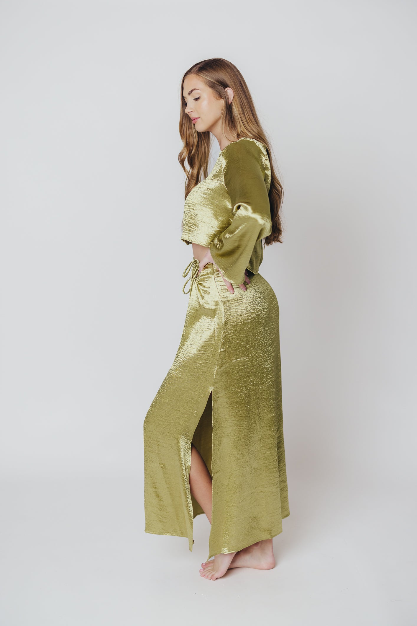 Cecily Top in Olive Gold