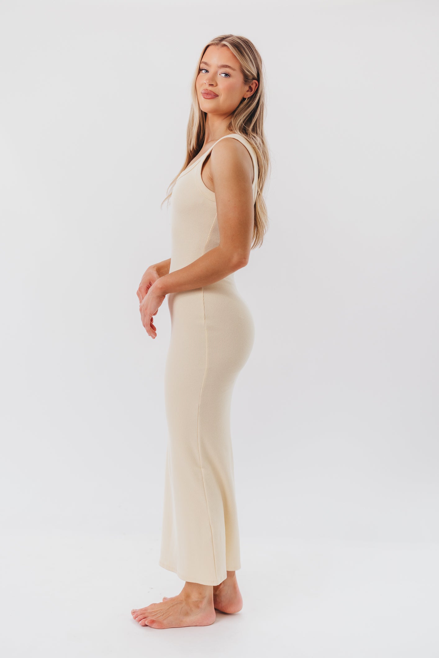 Abby Tank Maxi Dress in Natural