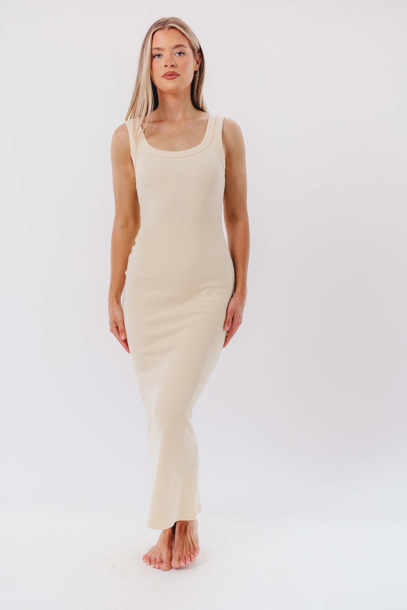 Abby Tank Maxi Dress in Natural