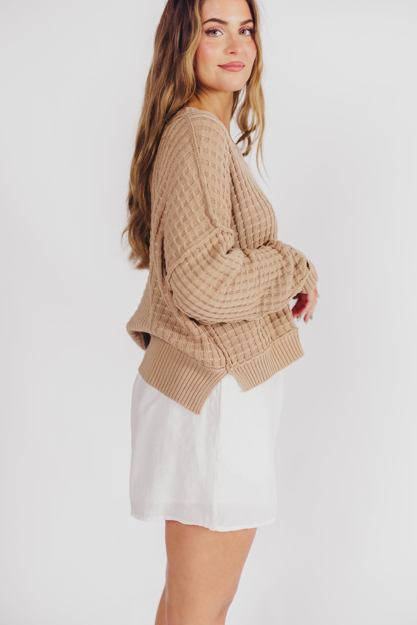 Baylor Pullover in Taupe