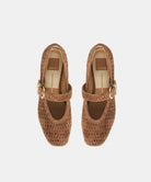 Mikel Ballet Flats in Cocoa Perforated Suede, another angle