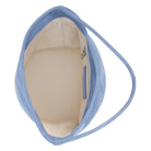 Vancouver Suede Bucket Bag in Dusty Blue, another angle
